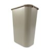 Rubbermaid Commercial 1025 gal Rectangular Trash Can, Beige, Open Top, Plastic FG295700BEIG